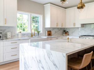 fully restored kitchen after water damage cleanup and remodeling in Greenville NC