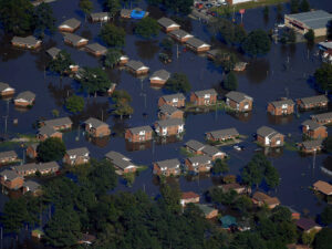 flooded neighborhood in Goldsboro NC