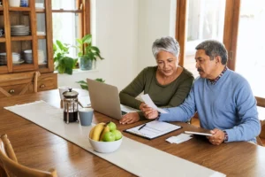 homeowners reviewing property damage deductibles before a claim