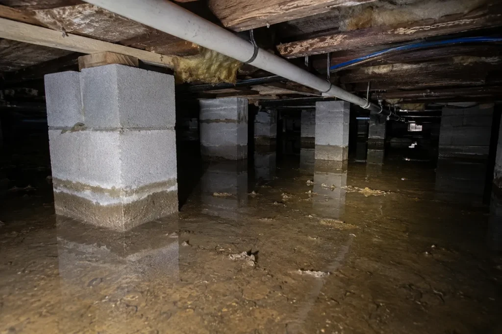 standing water in crawlspace of Raleigh, NC home